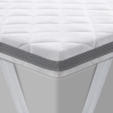 BedStory Gel Topper 200x200cm h3 h4 aus 7,5 cm Höhe Kaltschaumkern, atmungsaktive 3D-Netz Bezug, Bequeme Matratzentopper für Boxspringbett und unbequemem Betten Schlafsofa Weiß