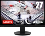 Lenovo N27q | 27″ QHD Monitor | 2560×1440 | 100Hz | 300 nits | 4ms Reaktionszeit | HDMI | DisplayPort | schwarz