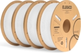 ELEGOO PLA+ Filament 1.75mm Weiß 4KG, PLA Plus 3D Drucker Filament, Härter und Stärker Filament-3D-Druckmaterialien, Maßgenauigkeit +/-0,02mm, Kompatibel mit den Meisten FDM-Drucker(4KG/Spool, 8.8lbs)